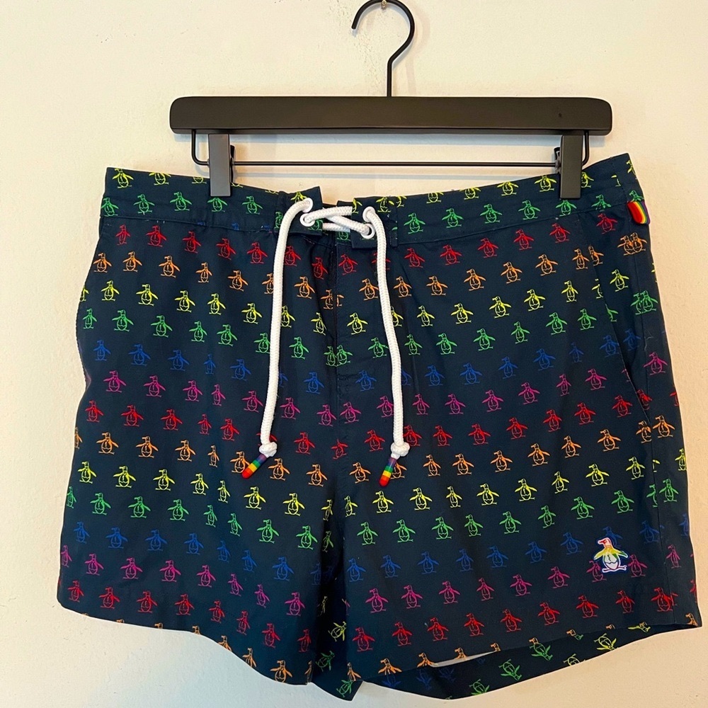 Penguin PRIDE Rainbow Pete Print Swim Short